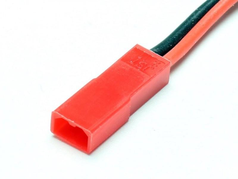 Prise femelle BEC/JST avec câble silicone 300mm, WG22 (0.34mm²) - Breizh Modélisme.
