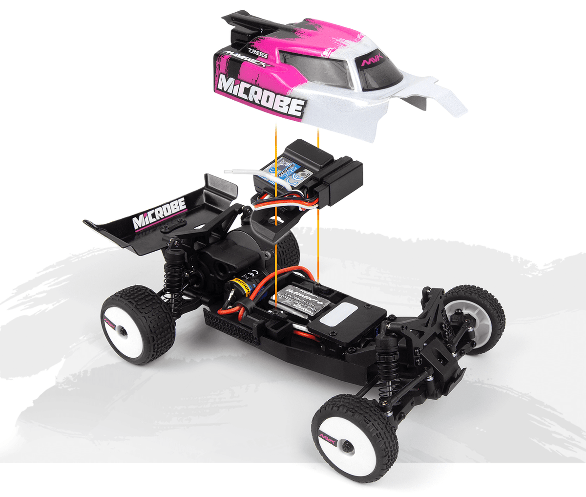 Maverick Microbe Buggy RC 1/24 Tout-Terrain RTR – LiPo inclus (MV150851)