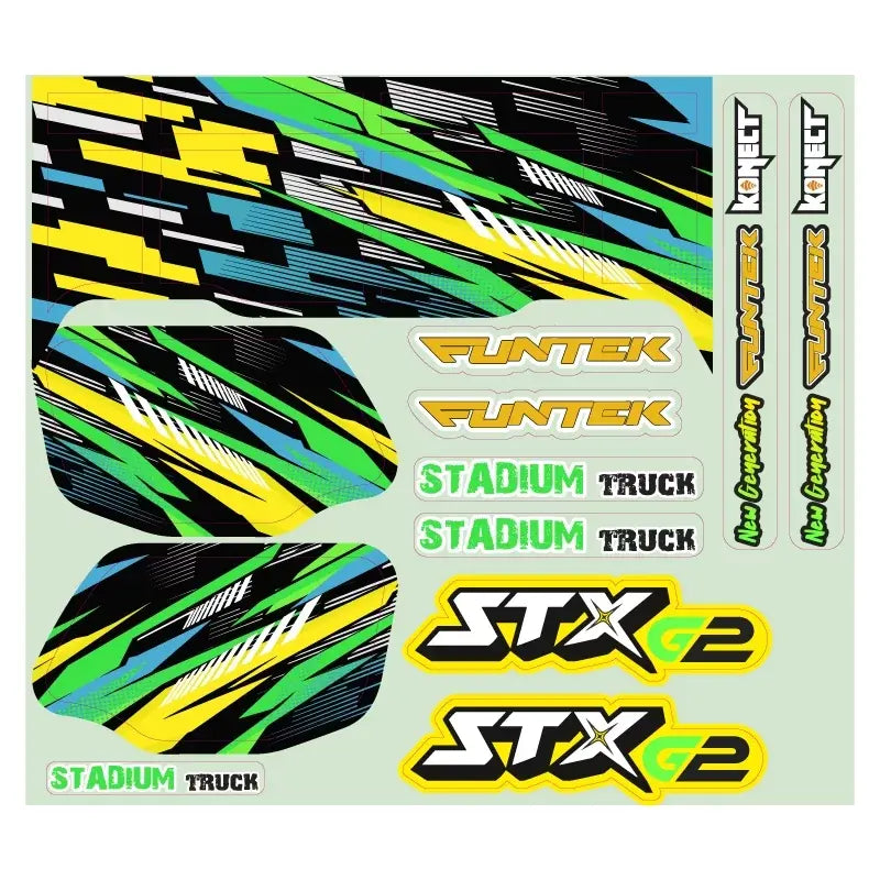 Planche stickers vert Funtek STX G2 -  FTK-21080