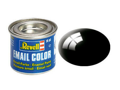 Peinture Noir brillant - Revell 32107 - RAL 9005 (N°07) - Breizh Modélisme.