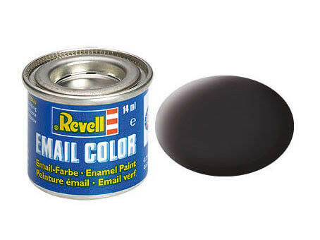 Peinture Noir goudron mat - Revell 32106 - RAL 9021 (N°06) - Breizh Modélisme.