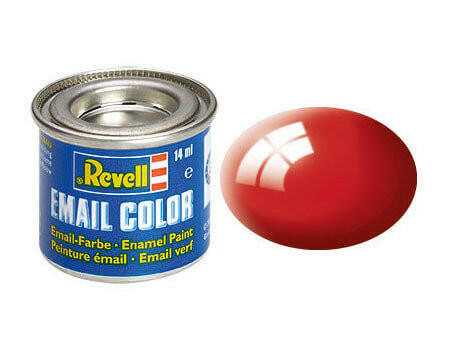 Peinture Rouge Feu brillant - Revell 32131 - RAL 3000 (N°31) - Breizh Modélisme.