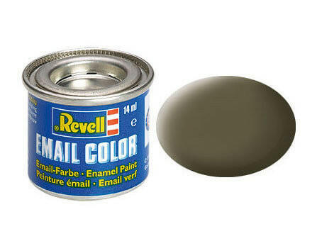 Peinture Vert otan mat - Revell 32146 - RAL 7013 (N°46) - Breizh Modélisme.