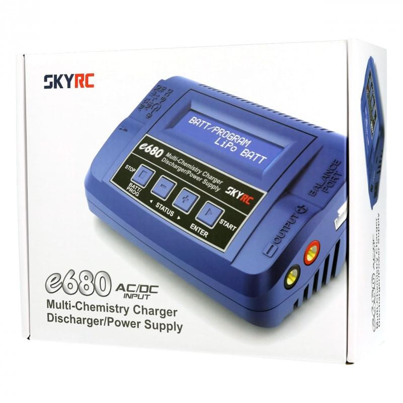 Chargeur Li-Po 1 à 6S SkyRC E680 Puissance 10A 80W - 100149 - Breizh Modélisme.