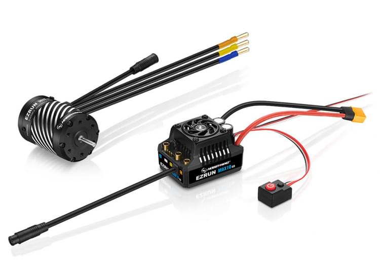 Combo moteur 1/10 Hobbywing Ezrun MAX10 G2 140A 3665SD 2400kV 5mm 38020343 - Breizh Modélisme.