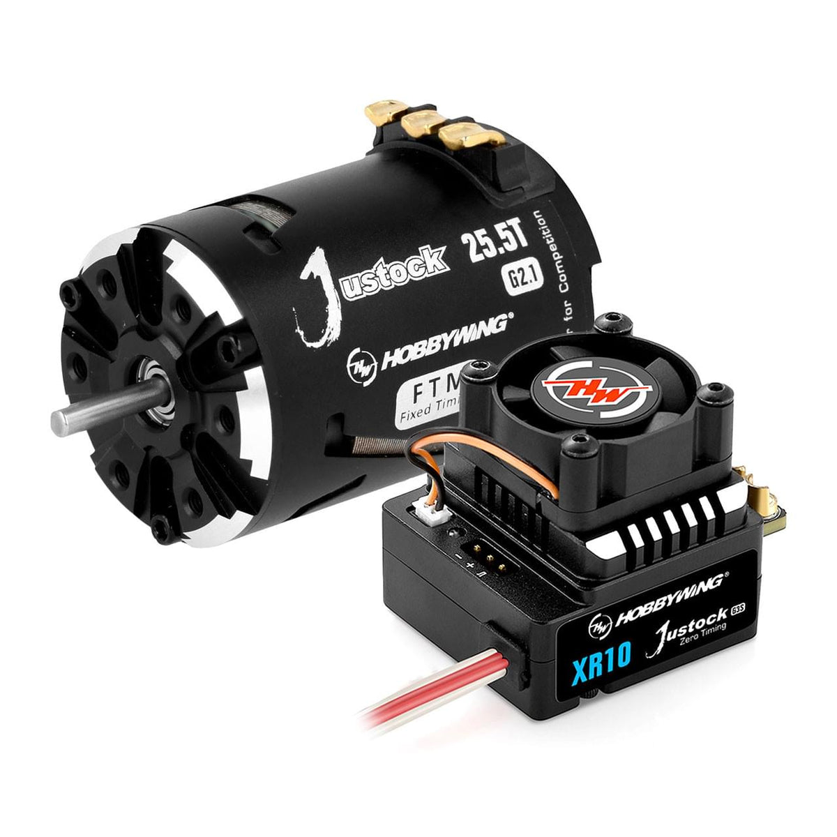 Combo moteur Hobbywing Xerun Justock G3S 25.5T 1600kV 1/10 Crawler Axe 3,175mm - Breizh Modélisme.