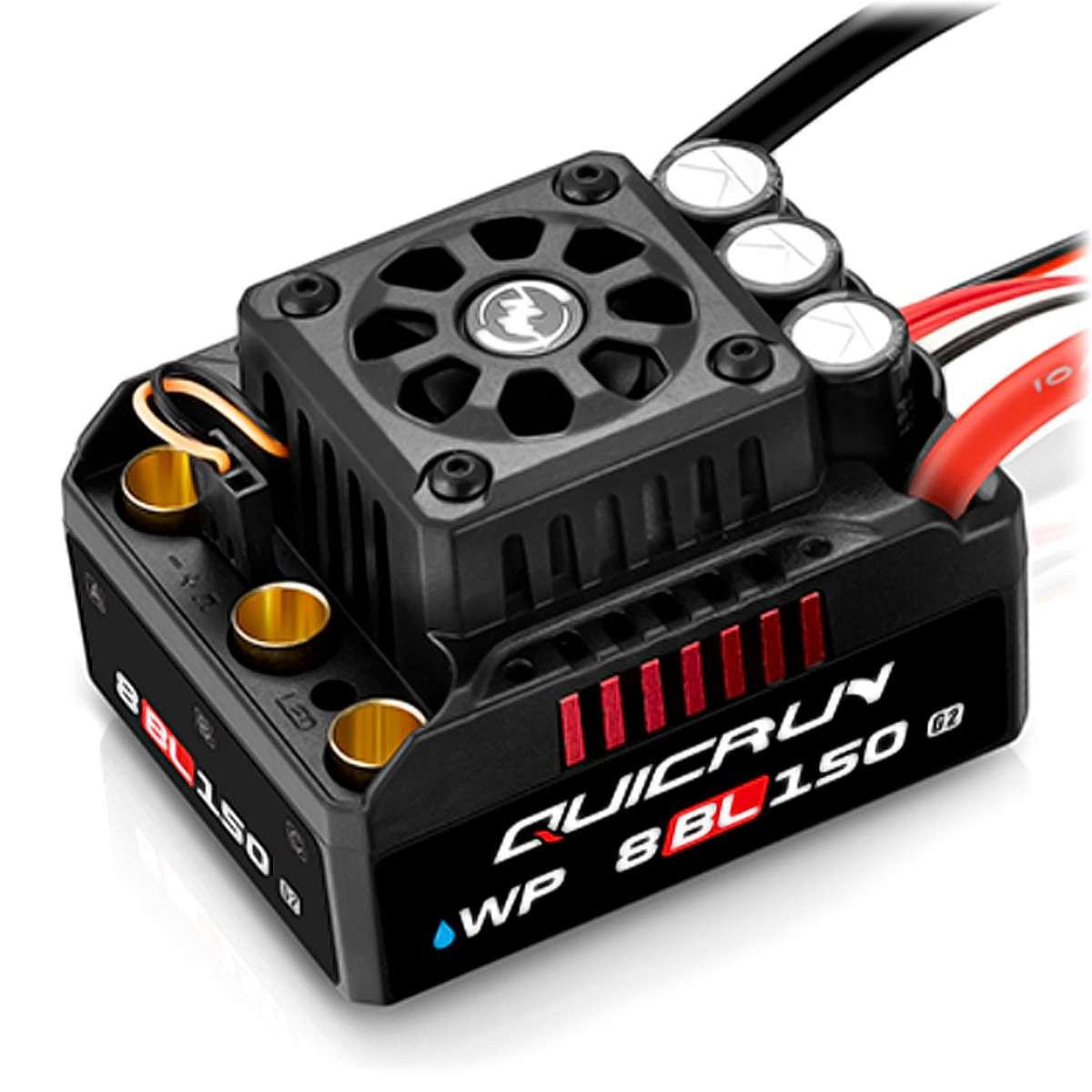 Contrôleur brushless Hobbywing QuicRun WP8BL150 G2 150A 3-6s pour 1/8 - 30109003 - Breizh Modélisme.