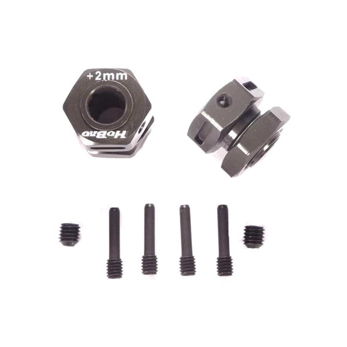 Hexagones Alu +2mm Hyper ST (x2) - HOBAO 86103 - Breizh Modélisme.