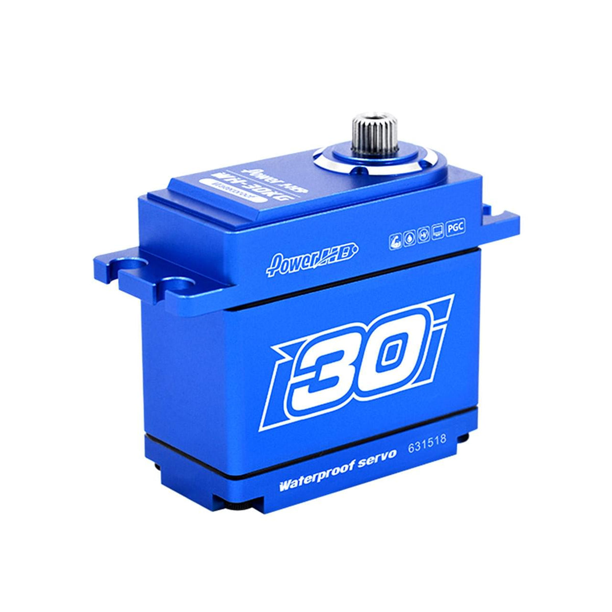 Servo numérique PowerHD WH-30KG WP HV titane 30,0 kg/0,11 s à 8,4 V - PHD030 - Breizh Modélisme.