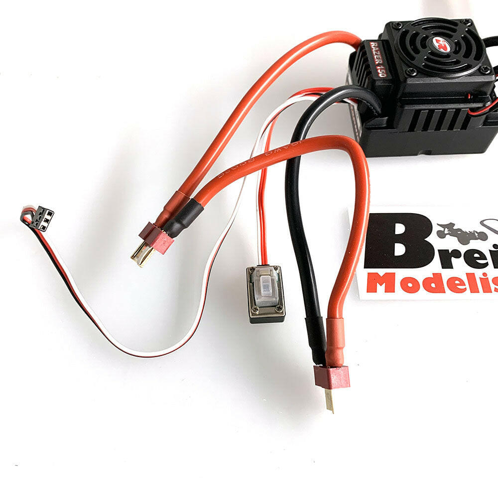 Variateur Brushless 1/8 Razer Huit 150A / 3-6S - R01223 - Breizh Modélisme.