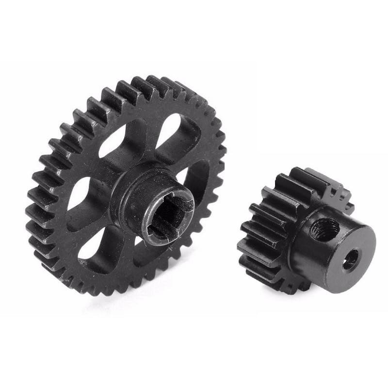 UPGRADE: Pignon + Couronne Métal Wltoys 1/18 - Breizh Modélisme.