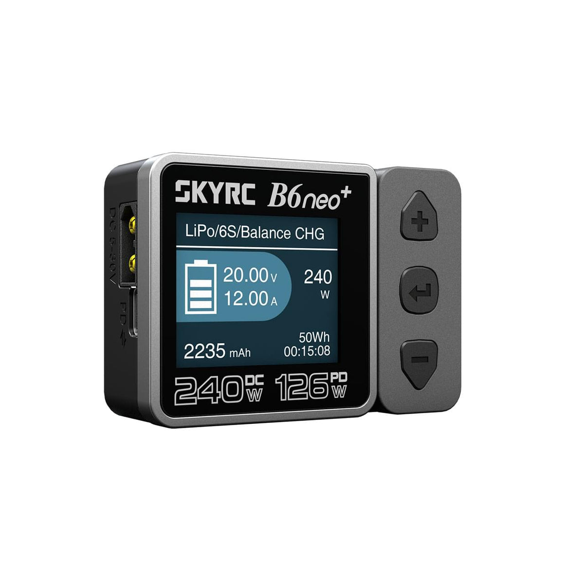 Chargeur SkyRC B6neo+ gris LiPo 1-6s 10A 200W - SK100211-02 - Breizh Modélisme.
