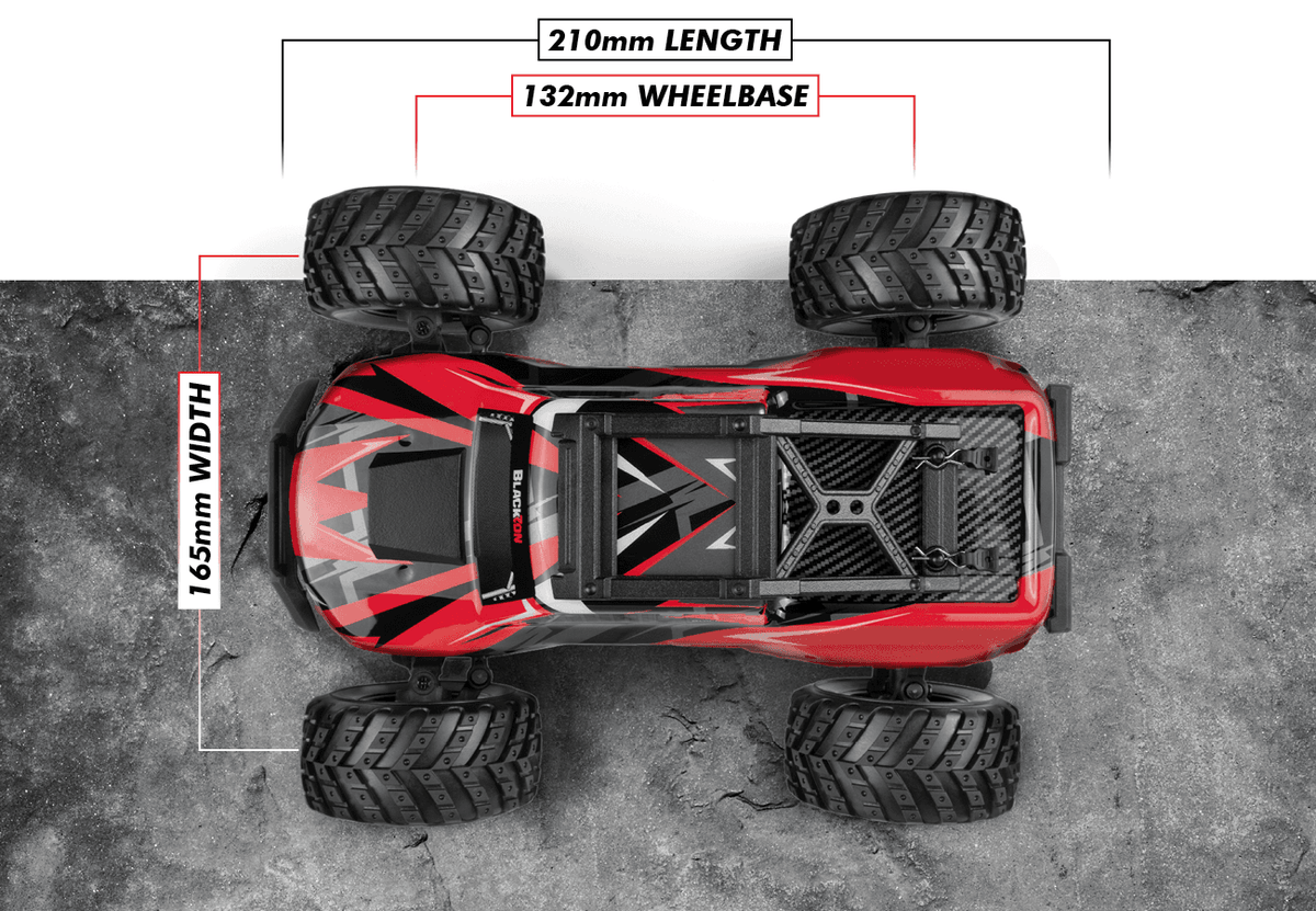 Truck télécommandé 4WD Blackzon Spryte MT Turbo 1/20 RTR rouge