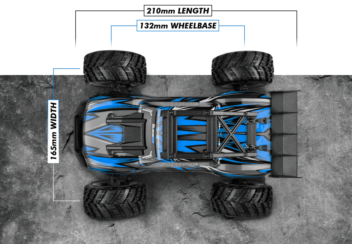Truck télécommandé 4WD Blackzon Spryte ST Turbo 1/20 RTR bleu