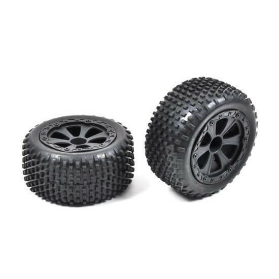 2 pneus et jantes Av/Arr Buggy T2M - T2M T4910/2A - Breizh Modélisme.