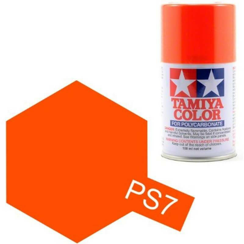 Peinture Lexan PS-7 Orange - Tamiya 86007 - Breizh Modélisme.