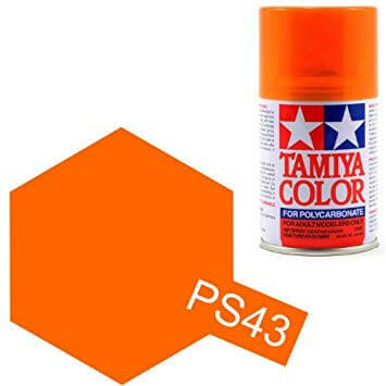 Peinture Lexan PS43 orange translucide - Tamiya 86043 - Breizh Modélisme.