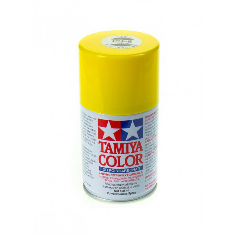 Peinture Lexan PS6 Jaune - Tamiya 86006 - Breizh Modélisme.