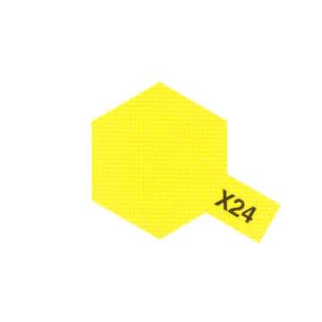 Peinture Acrylique Maquette X24 Jaune translucide - Tamiya 81524 - - Breizh Modélisme.