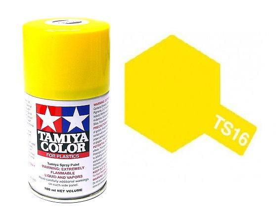 Peinture Maquette TS16 Jaune brillant - Tamiya 85016 - Breizh Modélisme.