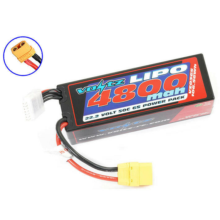 Batterie Lipo 6S 22.2V 4800 mAh 50C Racing Hard Case XT90 - Breizh Modélisme.