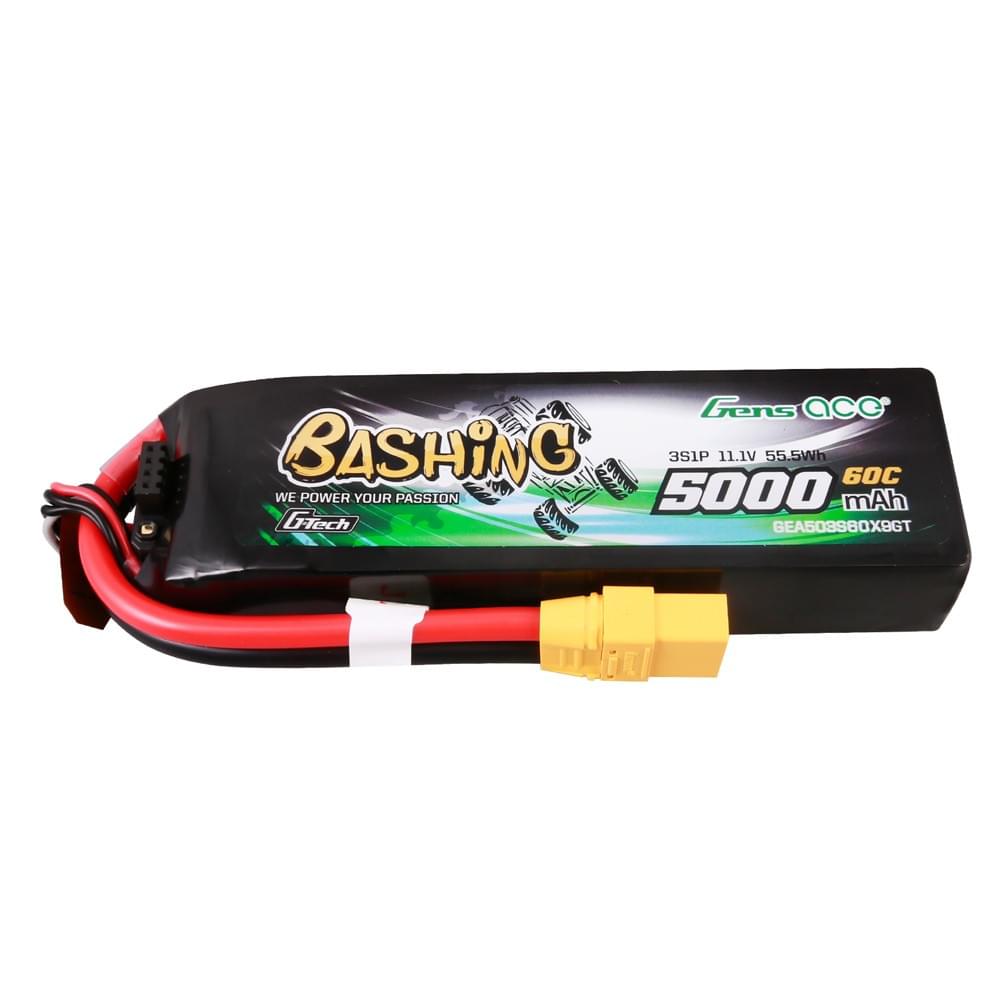 Batterie Lipo Gens ace G-Tech 5000mAh 11.1V 3S1P 60C prise XT90 - Breizh Modélisme.