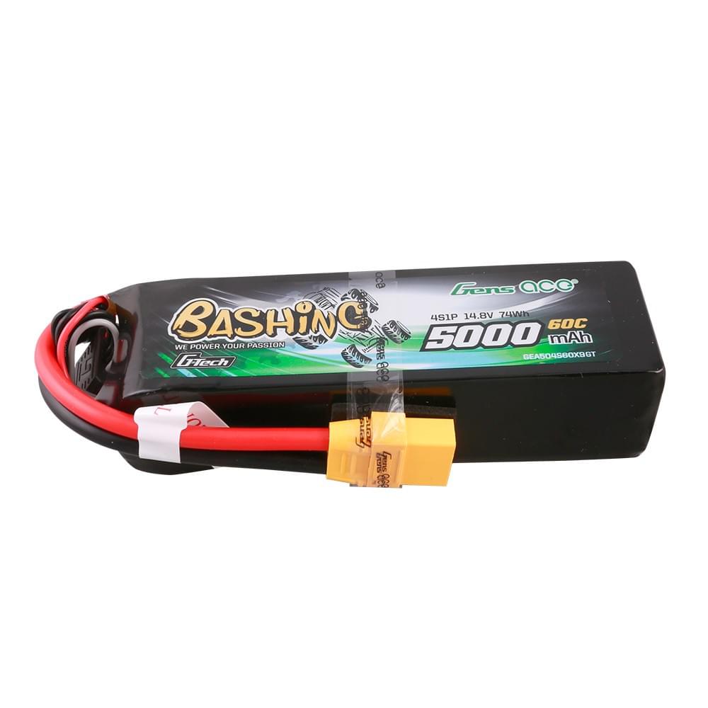 Batterie Lipo Gens ace G-Tech 5000mAh 14.8V 4S1P 60C prise XT90 - Breizh Modélisme.