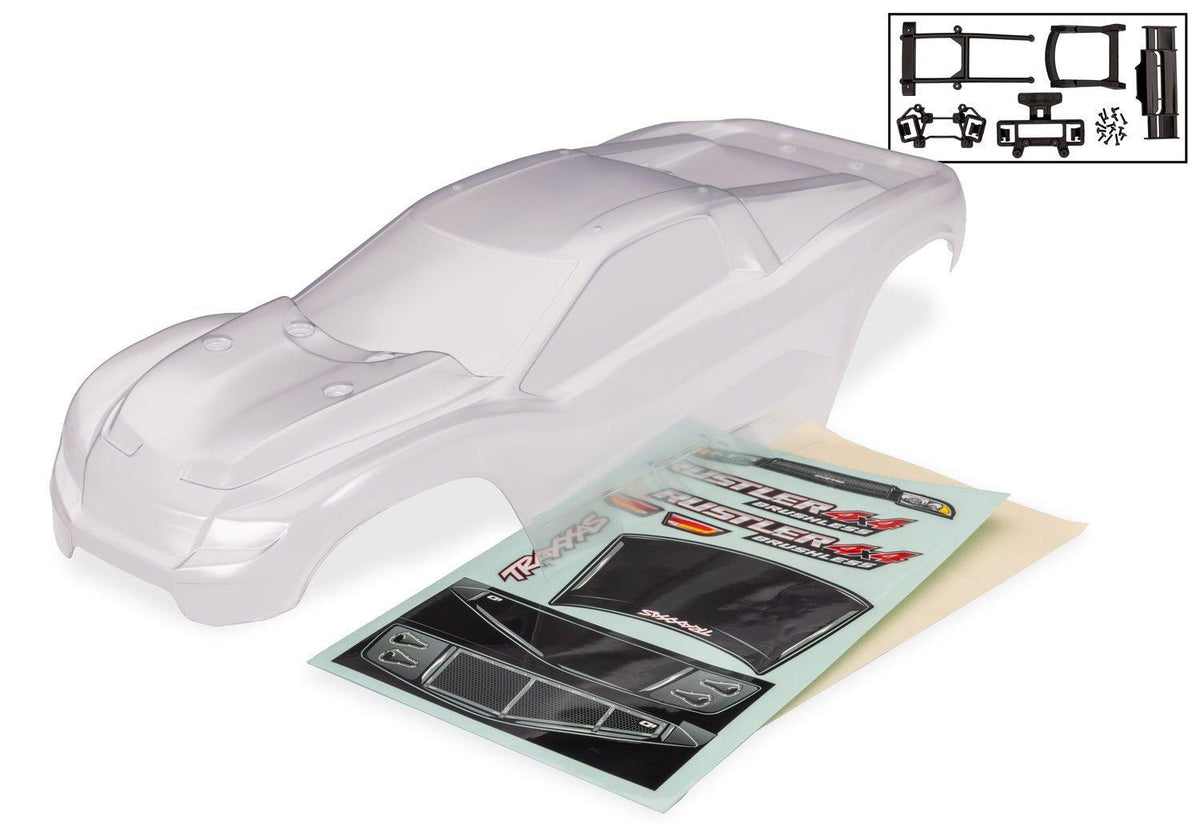 Carrosserie complète transparente pour Rustler 4x4 - Traxxas 9077