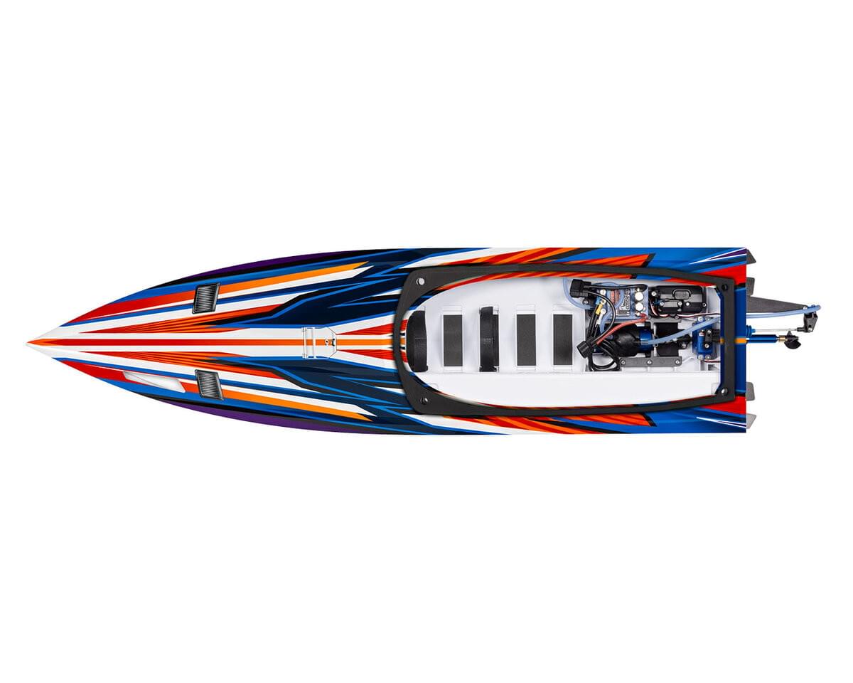 Bateau Traxxas Spartan SR VXL 6S TQi ID TSM RTR 103076-4 orange - Breizh Modélisme.