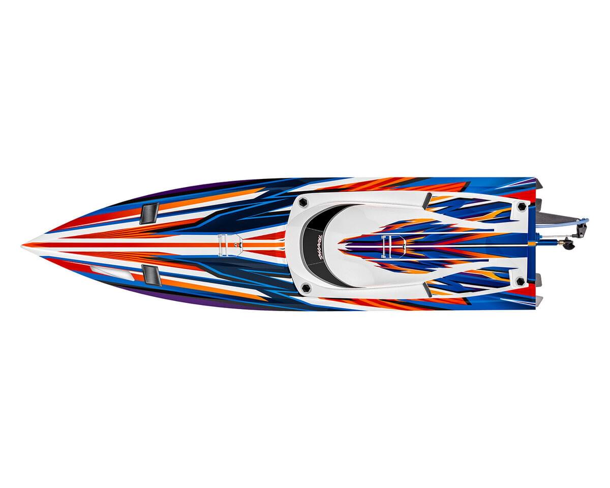 Bateau Traxxas Spartan SR VXL 6S TQi ID TSM RTR 103076-4 orange - Breizh Modélisme.