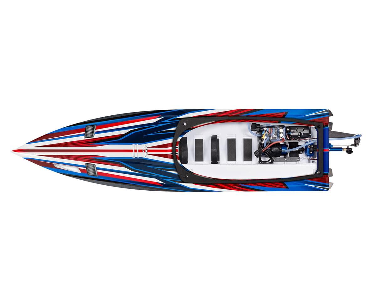 Bateau Traxxas Spartan SR VXL 6S TQi ID TSM RTR 103076-4 rouge - Breizh Modélisme.