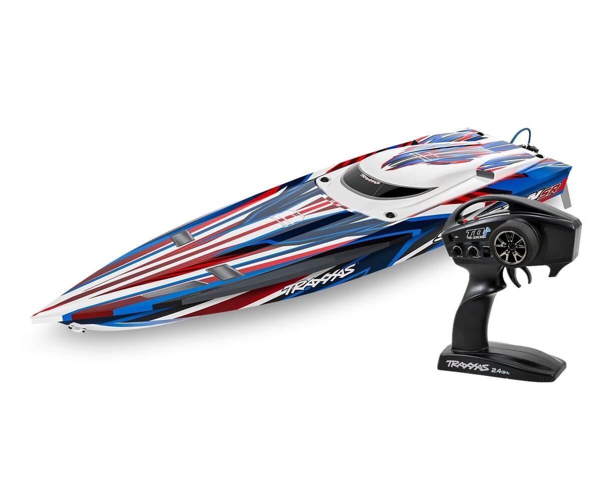 Bateau Traxxas Spartan SR VXL 6S TQi ID TSM RTR 103076-4 rouge - Breizh Modélisme.