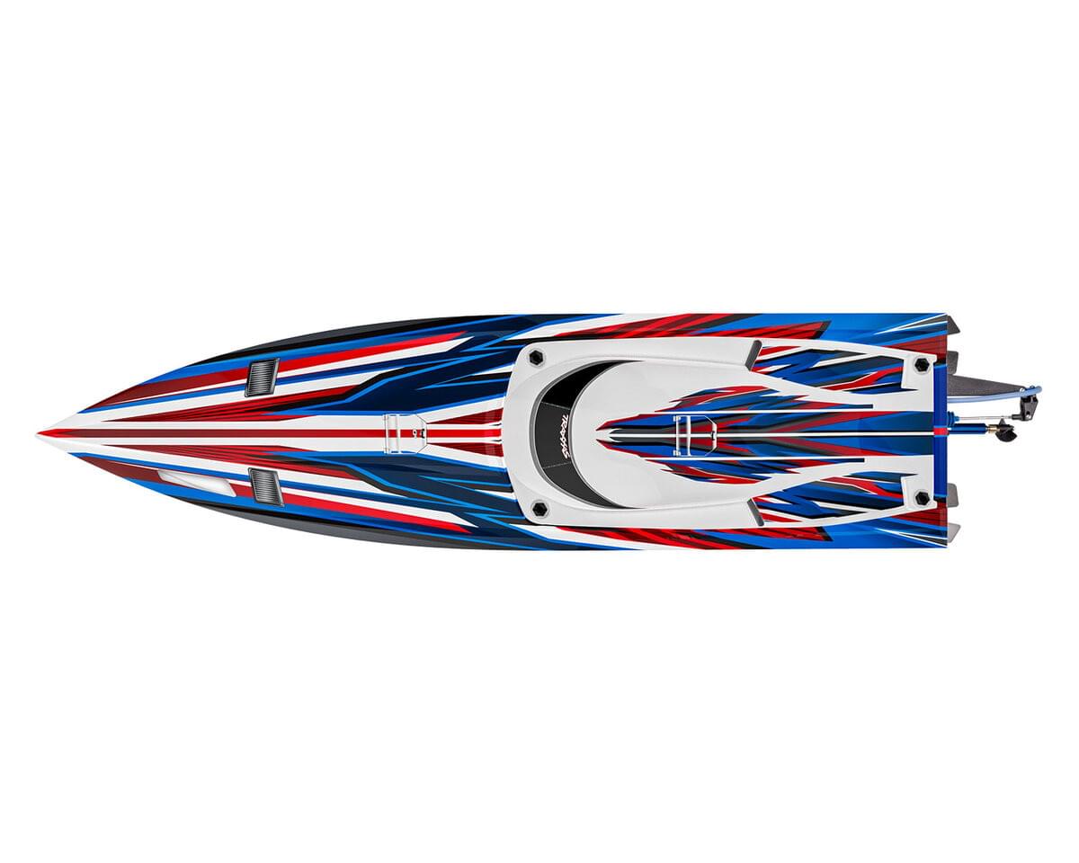 Bateau Traxxas Spartan SR VXL 6S TQi ID TSM RTR 103076-4 rouge - Breizh Modélisme.