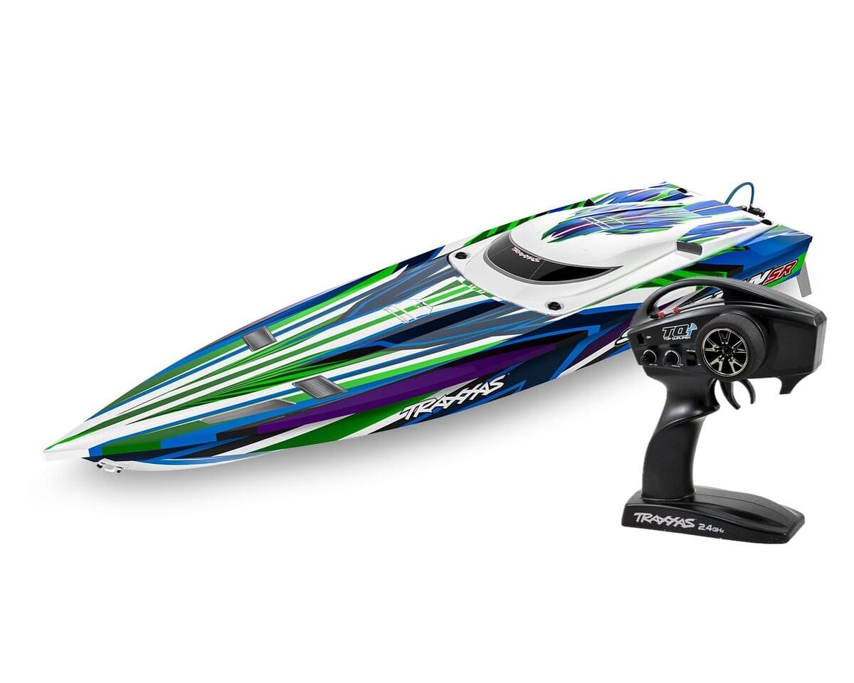 Bateau Traxxas Spartan SR VXL 6S TQi ID TSM RTR 103076-4 vert - Breizh Modélisme.
