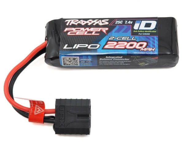 Batterie lipo 2S Traxxas 2820X ID 7,4V 2200 mAh 25C - Breizh Modélisme.