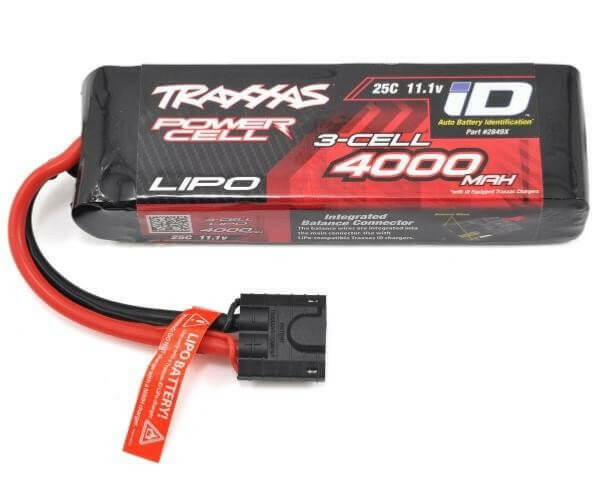 Batterie lipo 3S Traxxas 2849X ID 11,1V 4000mAh 25C - Breizh Modélisme.