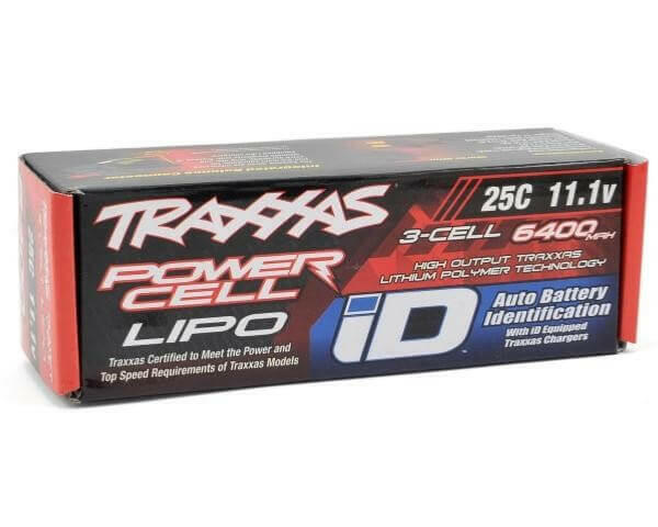 Batterie lipo 3S Traxxas 2857X ID 11,1V 6400mAh 25C - Breizh Modélisme.