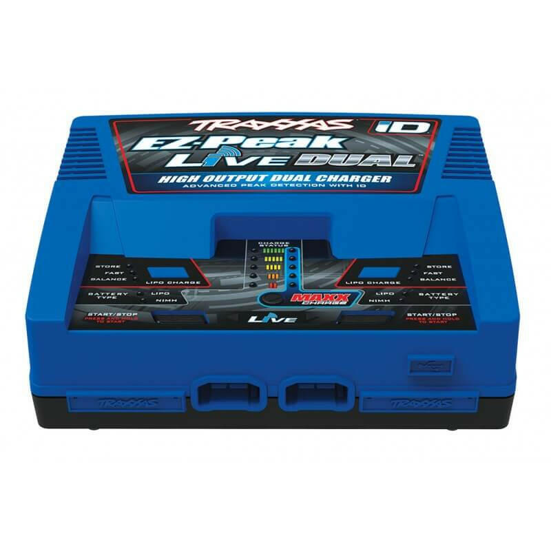Chargeur Traxxas 2973G EZ-Peak Live Dual iD Bluetooth 200W - Breizh Modélisme.