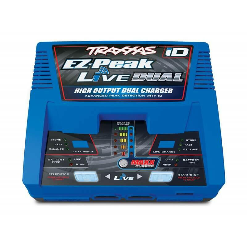 Chargeur Traxxas 2973G EZ-Peak Live Dual iD Bluetooth 200W - Breizh Modélisme.