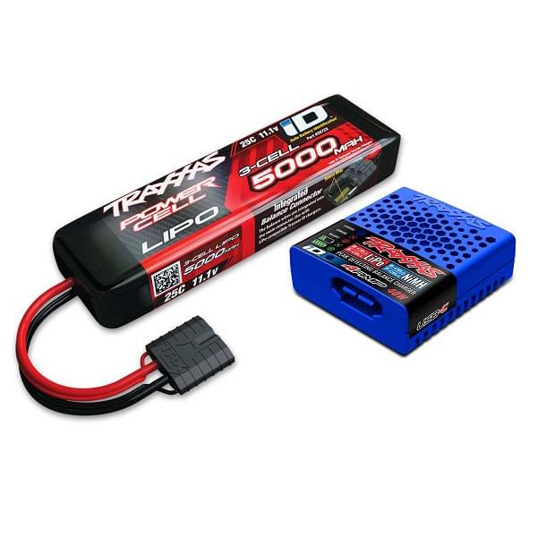 Combo BL-3S Batterie Lipo 11.1V 5000mAh 3S  avec chargeur USB 2985-3S - Breizh Modélisme.