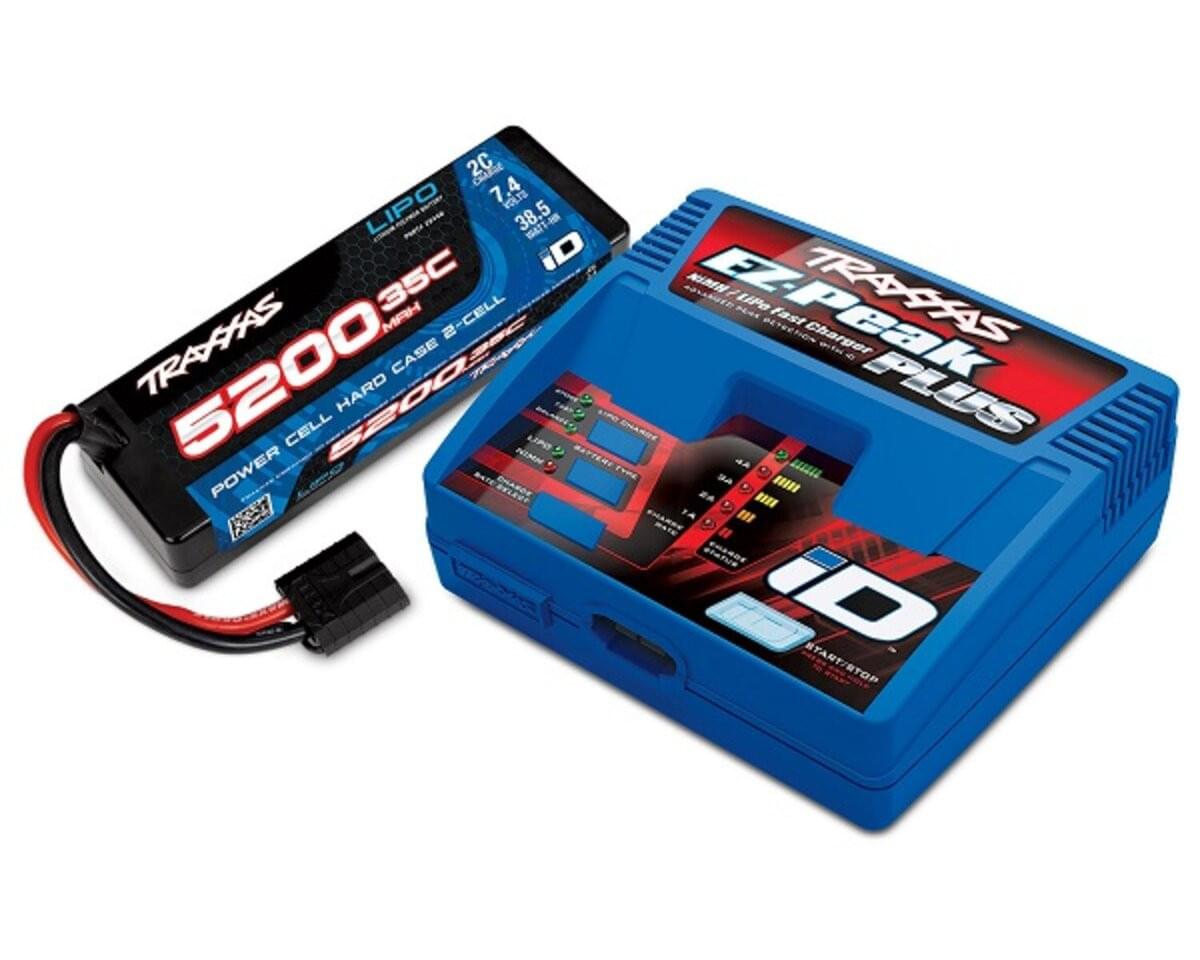 Traxxas 2970G-2SR Combo Chargeur / Batterie Lipo 2S 5200mAh 7,4V 2844R - Breizh Modélisme.
