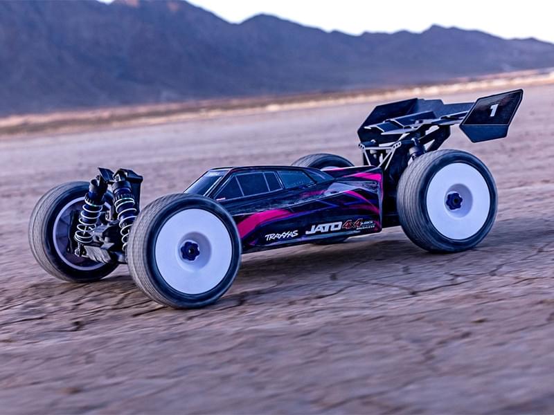 Traxxas Buggy 1/8 Jato 4x4 VXL RTR 90386-4 rose - Breizh Modélisme.