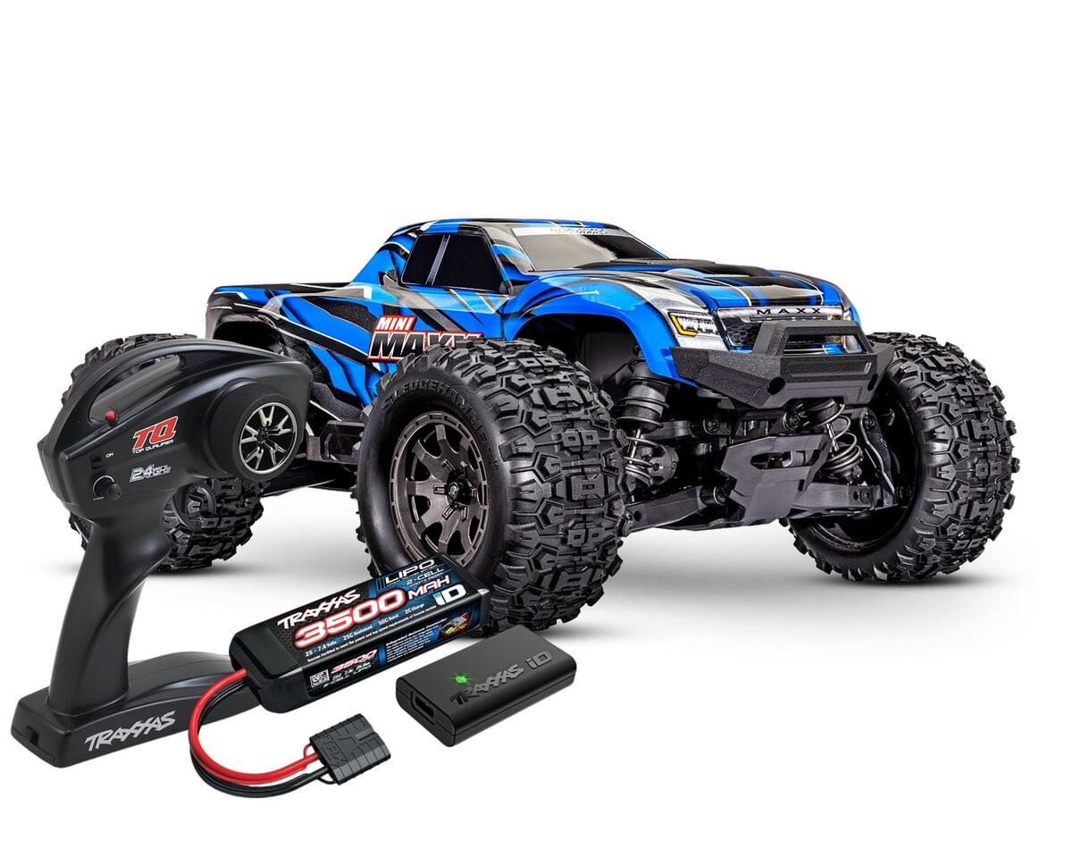Traxxas Mini Maxx BL-2S - bleu 107154-1 - Breizh Modélisme.