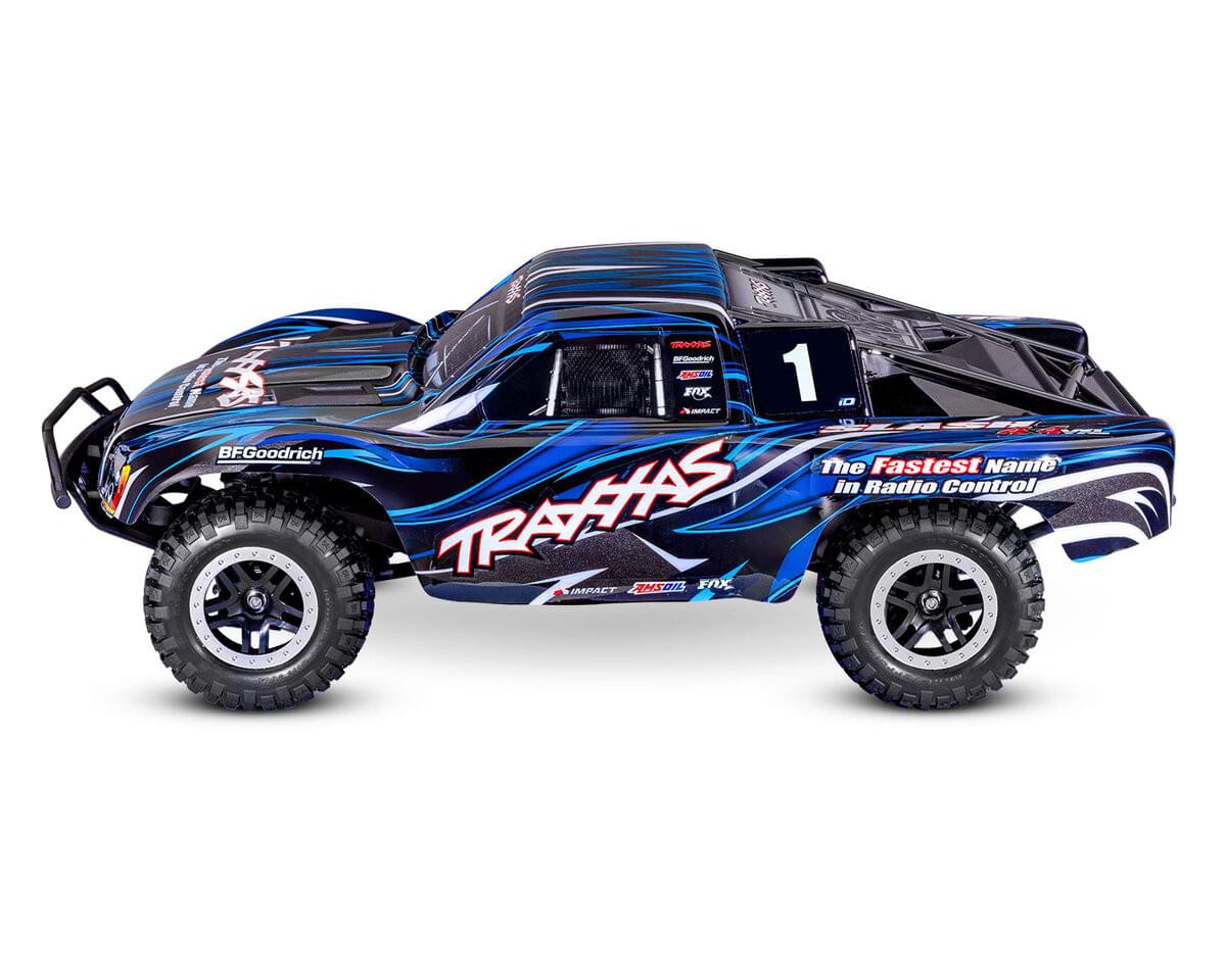 Traxxas Slash 4X4 VXL brushless HD 68386-4 bleu - Breizh Modélisme.