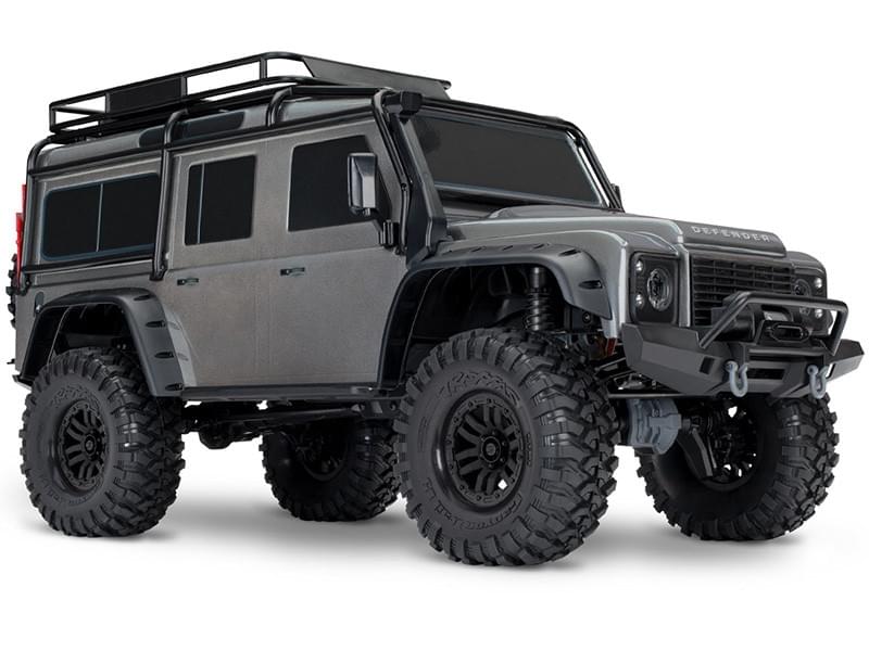Traxxas TRX-4 Land Rover Defender Clipless RTR 82256-4 gris - Breizh Modélisme.