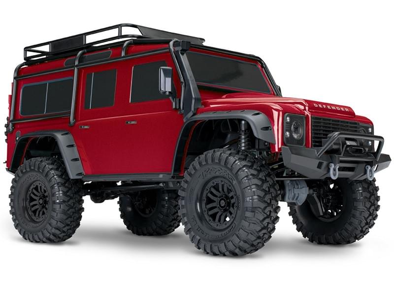 Traxxas TRX-4 Land Rover Defender Clipless RTR 82256-4 rouge - Breizh Modélisme.