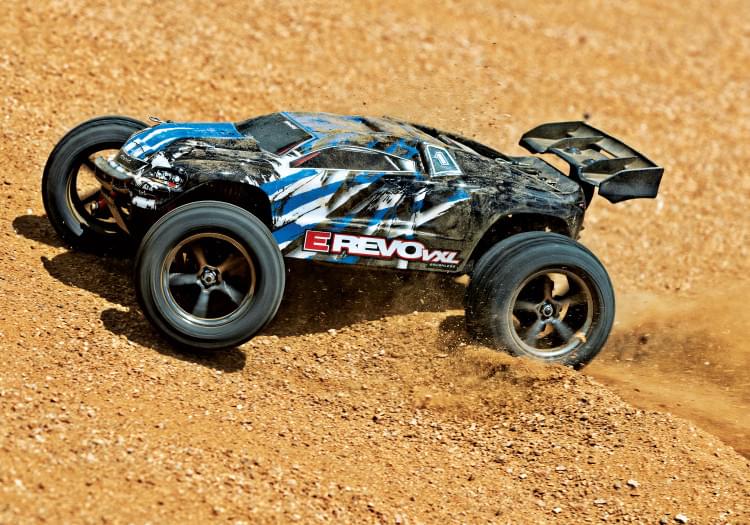Traxxas Mini E Revo Brushless 1/16 VXL TQI ID TSM 71076-8 bleu - Breizh Modélisme.