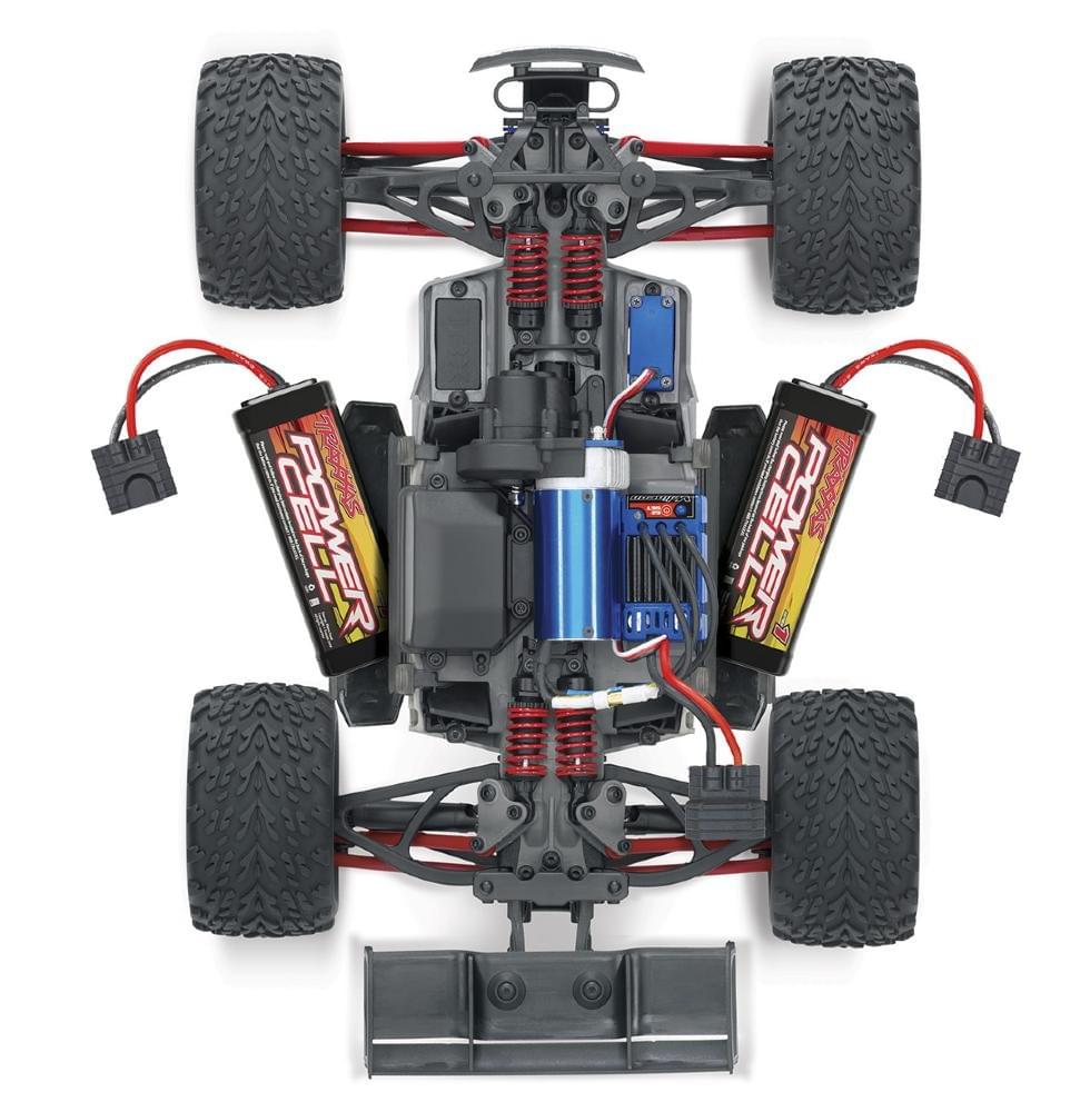 Traxxas Mini E Revo Brushless 1/16 VXL TQI ID TSM 71076-8 bleu - Breizh Modélisme.