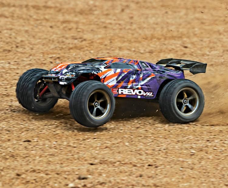 Traxxas Mini E Revo Brushless 1/16 VXL TQI ID TSM 71076-8 violet - Breizh Modélisme.