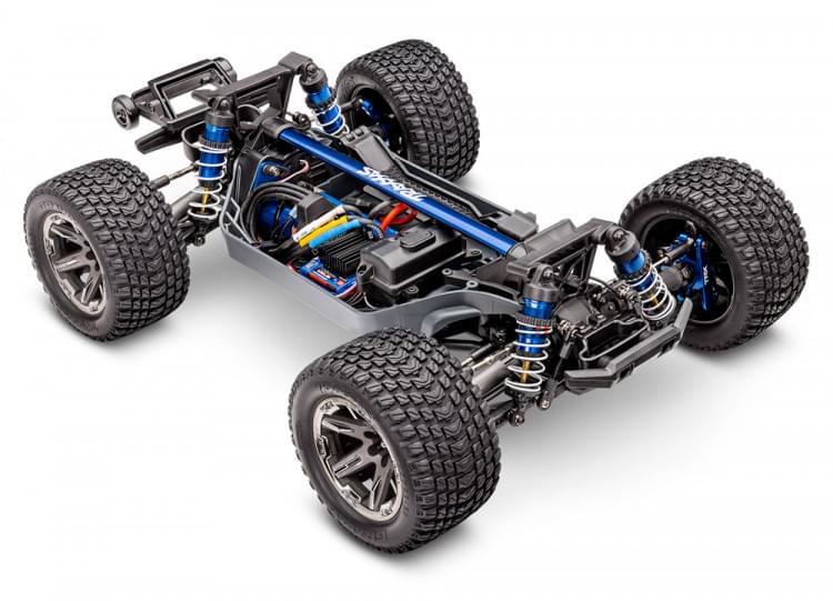 Traxxas Rustler 4x4 Ultimate VXL bleu 1/10 RTR - 67097-4 - Breizh Modélisme.